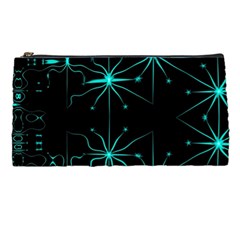 Space Time Abstract Pattern Alien Dark Green Pattern Pencil Case