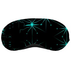 Space Time Abstract Pattern Alien Dark Green Pattern Sleep Mask by Cemarart