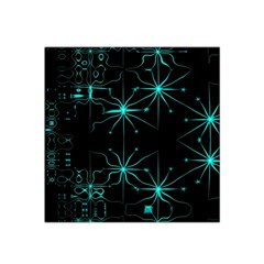 Space Time Abstract Pattern Alien Dark Green Pattern Satin Bandana Scarf 22  X 22  by Cemarart