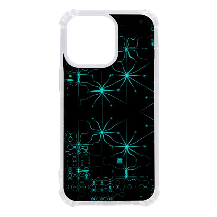 Space Time Abstract Pattern Alien Dark Green Pattern iPhone 13 Pro TPU UV Print Case