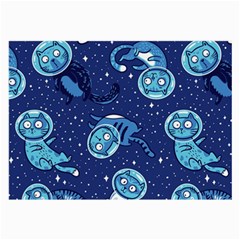 Cat Astronaut Space Suit Pattern Large Glasses Cloth by Cemarart