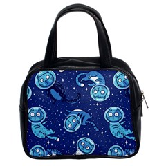 Cat Astronaut Space Suit Pattern Classic Handbag (two Sides) by Cemarart