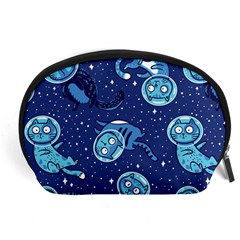 Cat Astronaut Space Suit Pattern Accessory Pouch (large) by Cemarart