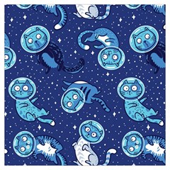 Cat Astronaut Space Suit Pattern Lightweight Scarf  by Cemarart