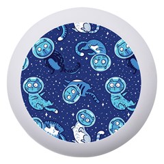 Cat Astronaut Space Suit Pattern Dento Box With Mirror