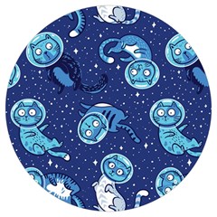 Cat Astronaut Space Suit Pattern Round Trivet by Cemarart