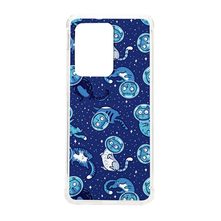 Cat Astronaut Space Suit Pattern Samsung Galaxy S20 Ultra 6.9 Inch TPU UV Case