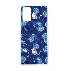 Cat Astronaut Space Suit Pattern Samsung Galaxy Note 20 Tpu Uv Case by Cemarart