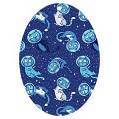 Cat Astronaut Space Suit Pattern Uv Print Acrylic Ornament Oval