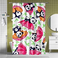 Panda Umbrella Pattern Shower Curtain 48  X 72  (small)  by Cemarart