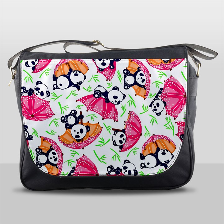 Panda Umbrella Pattern Messenger Bag