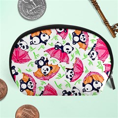 Panda Umbrella Pattern Accessory Pouch (large) by Cemarart