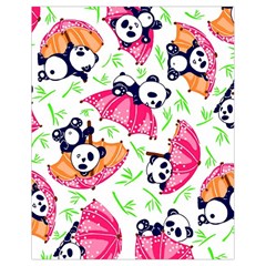 Panda Umbrella Pattern Drawstring Bag (small) by Cemarart