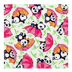 Panda Umbrella Pattern Banner And Sign 4  X 4  by Cemarart