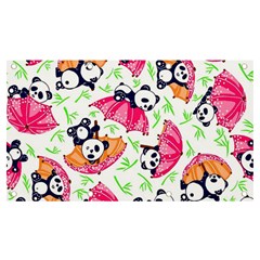 Panda Umbrella Pattern Banner And Sign 7  X 4  by Cemarart