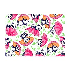 Panda Umbrella Pattern Crystal Sticker (a4) by Cemarart