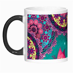 Floral Pattern Abstract Colorful Flow Oriental Spring Summer Morph Mug by Cemarart