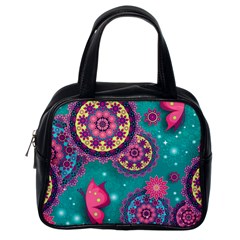 Floral Pattern Abstract Colorful Flow Oriental Spring Summer Classic Handbag (one Side) by Cemarart