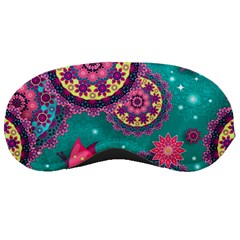 Floral Pattern Abstract Colorful Flow Oriental Spring Summer Sleep Mask by Cemarart