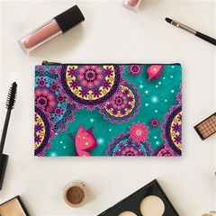 Floral Pattern Abstract Colorful Flow Oriental Spring Summer Cosmetic Bag (medium) by Cemarart