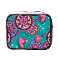 Floral Pattern Abstract Colorful Flow Oriental Spring Summer Mini Toiletries Bag (one Side) by Cemarart