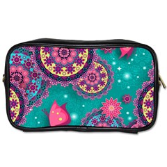 Floral Pattern Abstract Colorful Flow Oriental Spring Summer Toiletries Bag (one Side) by Cemarart