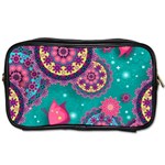 Floral Pattern Abstract Colorful Flow Oriental Spring Summer Toiletries Bag (One Side) Front