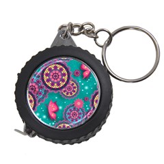 Floral Pattern Abstract Colorful Flow Oriental Spring Summer Measuring Tape by Cemarart