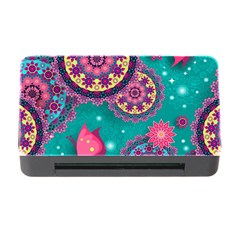 Floral Pattern Abstract Colorful Flow Oriental Spring Summer Memory Card Reader With Cf by Cemarart