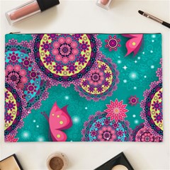 Floral Pattern Abstract Colorful Flow Oriental Spring Summer Cosmetic Bag (xxl) by Cemarart