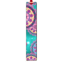 Floral Pattern Abstract Colorful Flow Oriental Spring Summer Large Book Marks by Cemarart