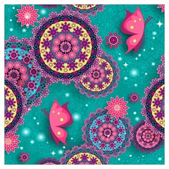 Floral Pattern Abstract Colorful Flow Oriental Spring Summer Lightweight Scarf  by Cemarart