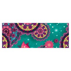 Floral Pattern Abstract Colorful Flow Oriental Spring Summer Banner And Sign 8  X 3  by Cemarart