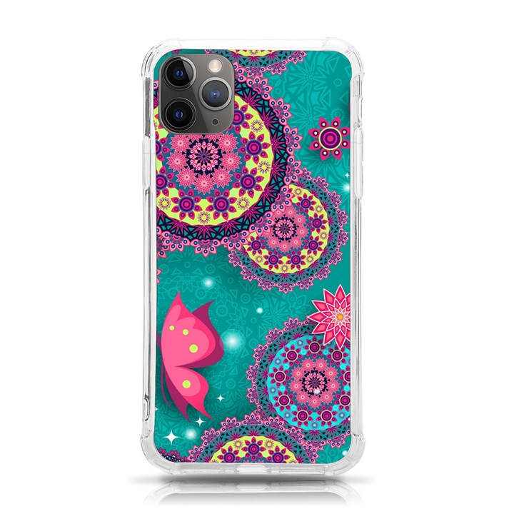 Floral Pattern Abstract Colorful Flow Oriental Spring Summer iPhone 11 Pro Max 6.5 Inch TPU UV Print Case