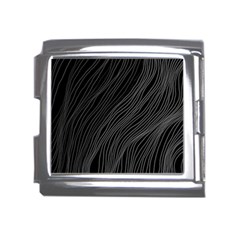 Abstract Art Black White Drawing Lines Unique Mega Link Italian Charm (18mm) by Cemarart