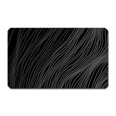 Abstract Art Black White Drawing Lines Unique Magnet (rectangular) by Cemarart