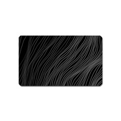 Abstract Art Black White Drawing Lines Unique Magnet (name Card) by Cemarart