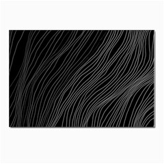 Abstract Art Black White Drawing Lines Unique Postcard 4 x 6  (pkg Of 10) by Cemarart