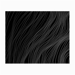 Abstract Art Black White Drawing Lines Unique Small Glasses Cloth (2 Sides) by Cemarart