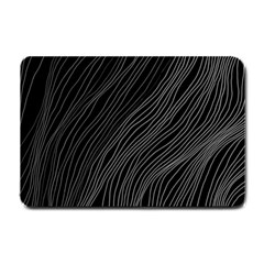 Abstract Art Black White Drawing Lines Unique Small Doormat by Cemarart