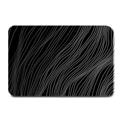 Abstract Art Black White Drawing Lines Unique Plate Mats by Cemarart