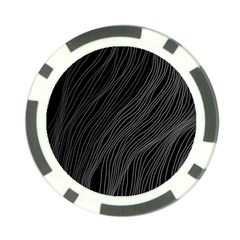 Abstract Art Black White Drawing Lines Unique Poker Chip Card Guard (10 Pack) by Cemarart