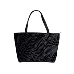 Abstract Art Black White Drawing Lines Unique Classic Shoulder Handbag by Cemarart