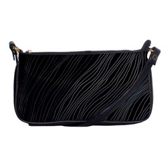 Abstract Art Black White Drawing Lines Unique Shoulder Clutch Bag by Cemarart