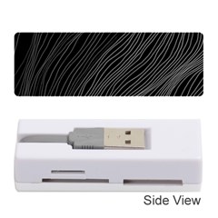 Abstract Art Black White Drawing Lines Unique Memory Card Reader (stick) by Cemarart