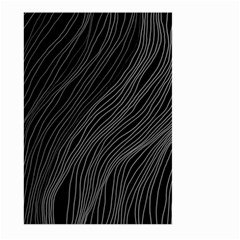 Abstract Art Black White Drawing Lines Unique Large Garden Flag (two Sides) by Cemarart