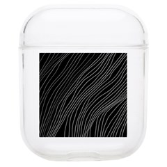 Abstract Art Black White Drawing Lines Unique Soft Tpu Airpods 1/2 Case by Cemarart