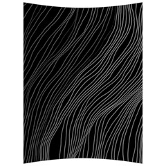 Abstract Art Black White Drawing Lines Unique Back Support Cushion by Cemarart