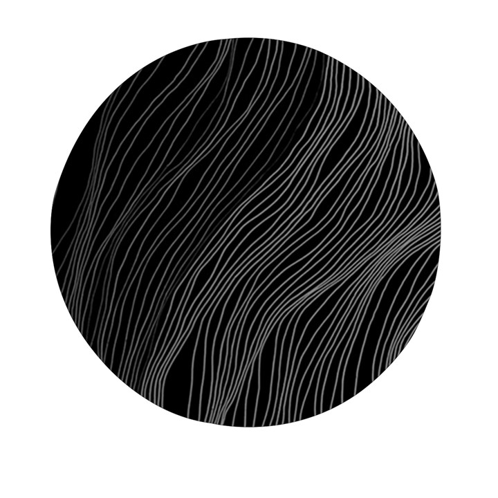 Abstract Art Black White Drawing Lines Unique Mini Round Pill Box