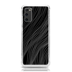 Abstract Art Black White Drawing Lines Unique Samsung Galaxy S20 6 2 Inch Tpu Uv Case by Cemarart